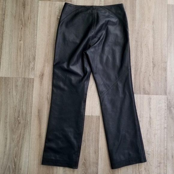 NETO Leather Pants Buttersoft Black size 6 - Picture 2 of 5